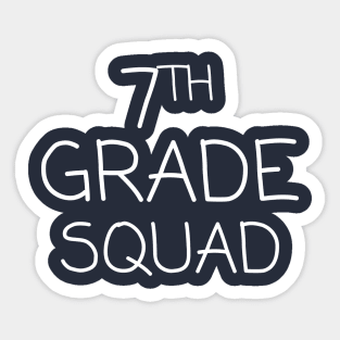 Seventh Grade Squad Sticker